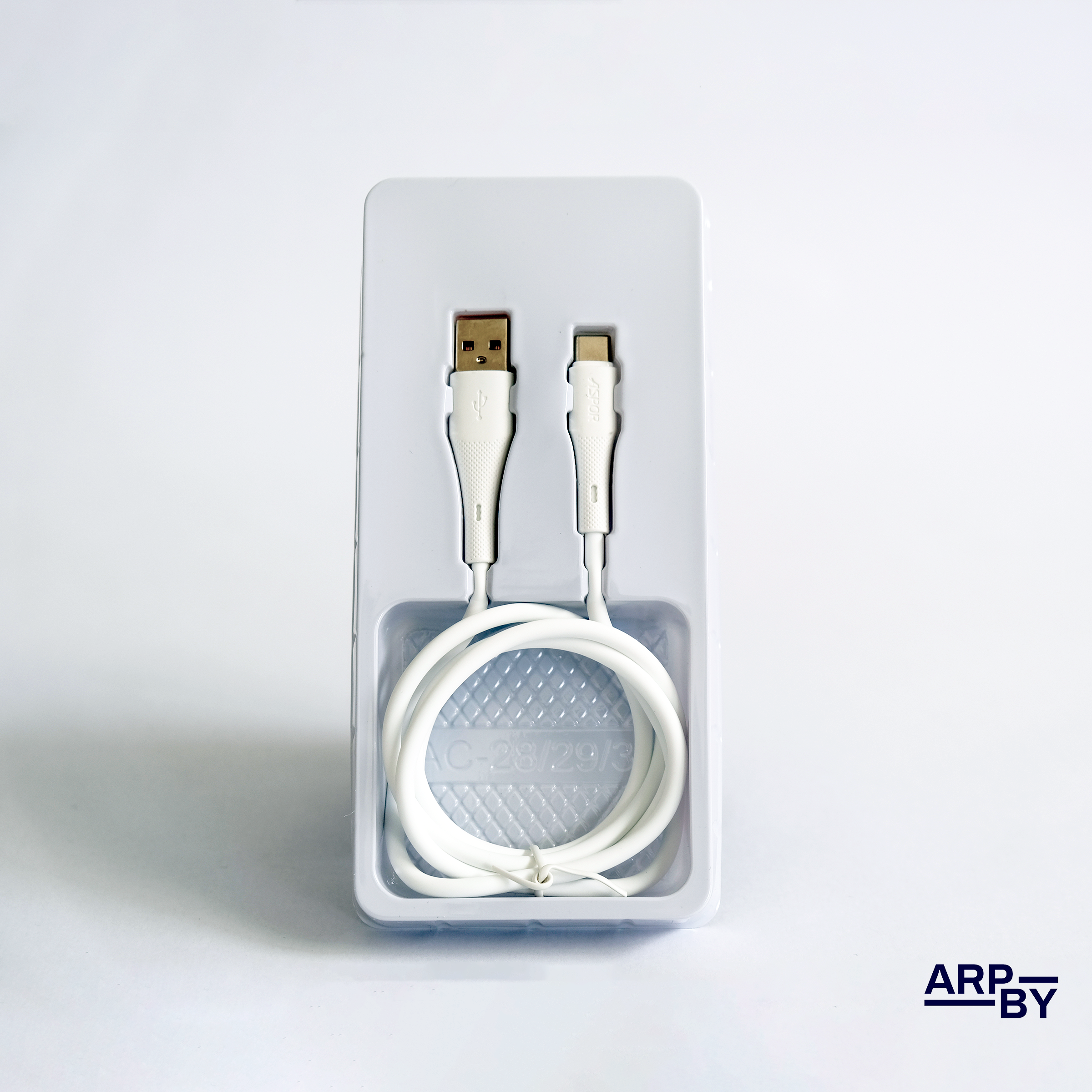 Cabo carreg. rapido 3A AC30 USB-A p USB-C Branco Cabo carreg. rapido 3A AC30 USB-A p USB-C Branco